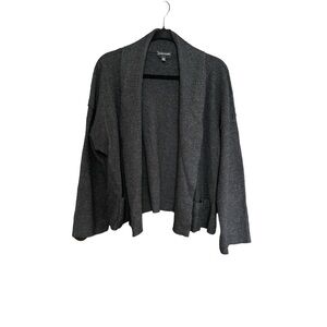 Eileen Fisher Charcoal Wool Cardigan, S/P